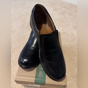 Clarks Black Leather Slip-On Men’s Loafers